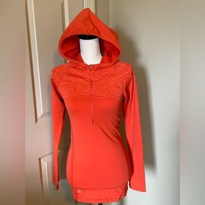 Ladies Athleta Hooded Tracker Top. Size M